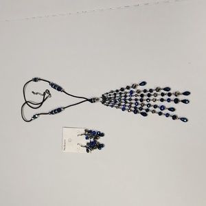 Bright blues New necklace & earrings